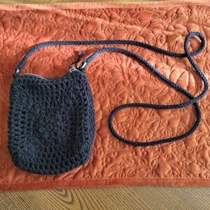 Small Black Crochet Bag